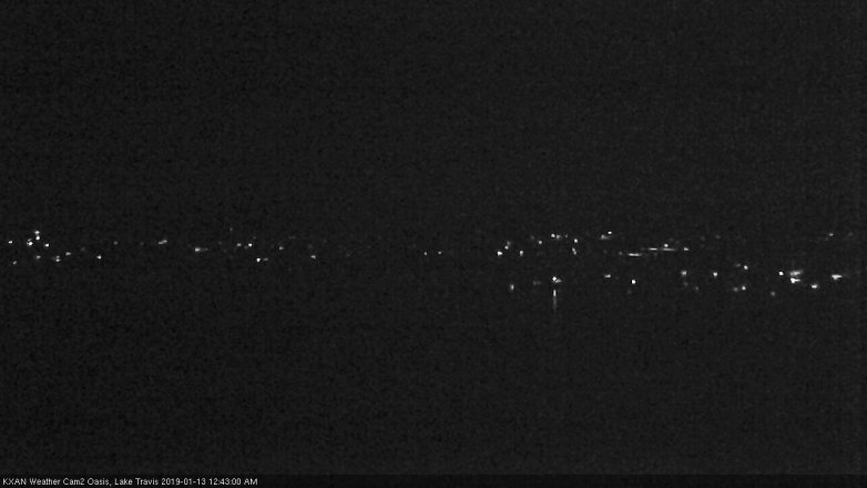 Lake Travis webcam, January 12, 2019 11:45 PM CT