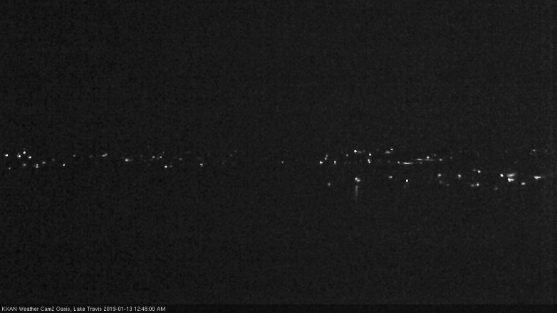 Lake Travis webcam, January 12, 2019 11:50 PM CT