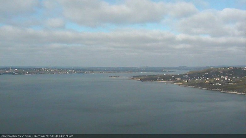 Lake Travis webcam, January 13, 2019 9:00 AM CT