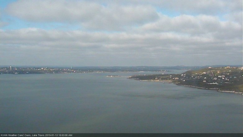 Lake Travis webcam, January 13, 2019 9:05 AM CT
