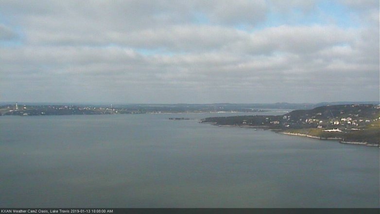 Lake Travis webcam, January 13, 2019 9:10 AM CT