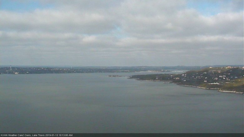 Lake Travis webcam, January 13, 2019 9:15 AM CT