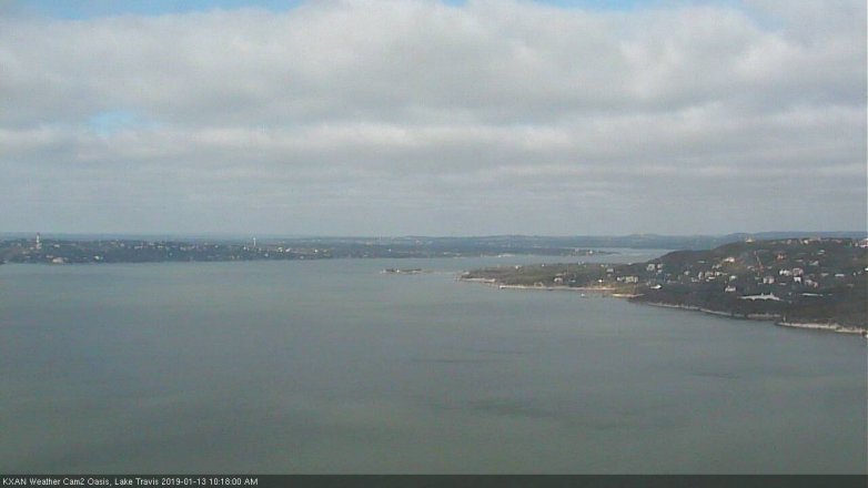 Lake Travis webcam, January 13, 2019 9:20 AM CT