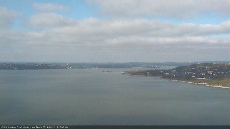 Lake Travis webcam, January 13, 2019 9:30 AM CT