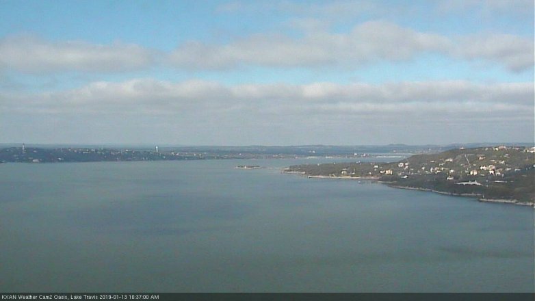 Lake Travis webcam, January 13, 2019 9:40 AM CT