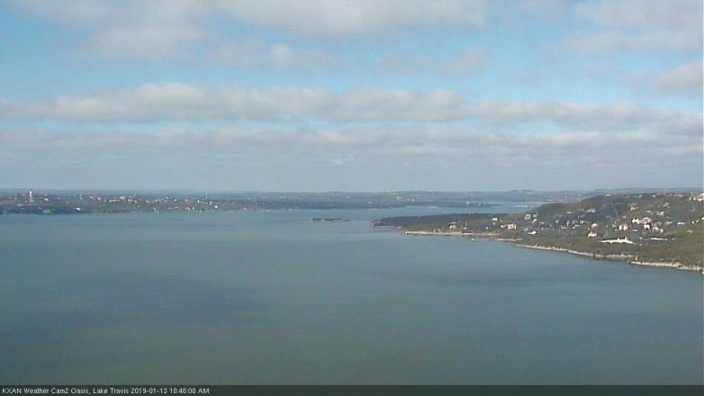 Lake Travis webcam, January 13, 2019 9:50 AM CT