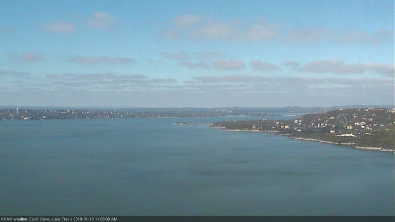Lake Travis webcam, January 13, 2019 10:05 AM CT