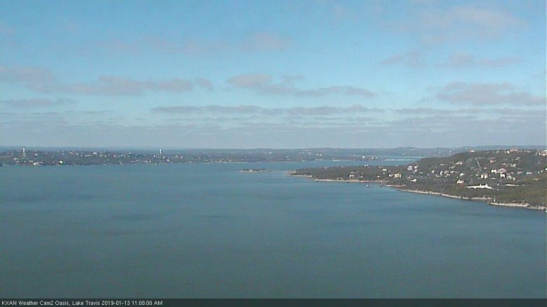 Lake Travis webcam, January 13, 2019 10:10 AM CT