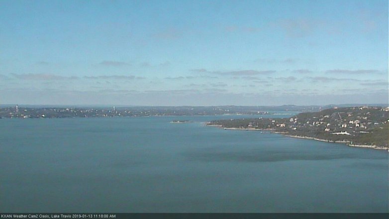 Lake Travis webcam, January 13, 2019 10:20 AM CT