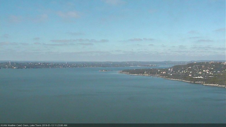 Lake Travis webcam, January 13, 2019 10:25 AM CT