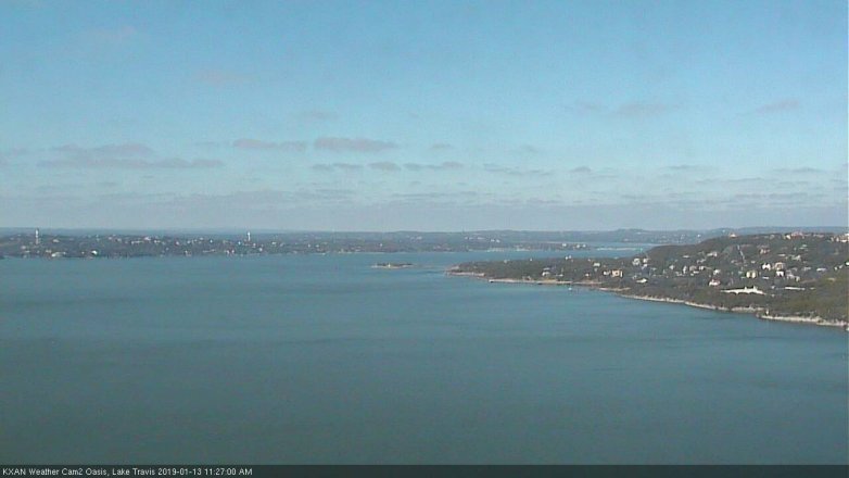 Lake Travis webcam, January 13, 2019 10:30 AM CT