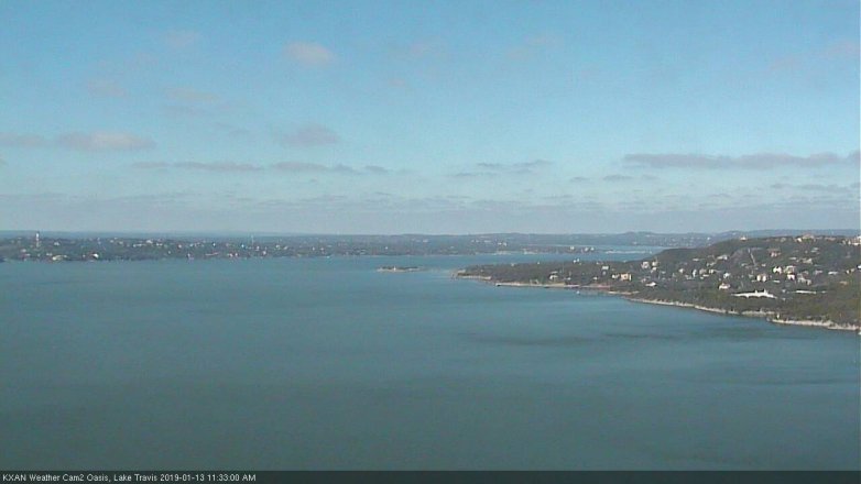 Lake Travis webcam, January 13, 2019 10:35 AM CT