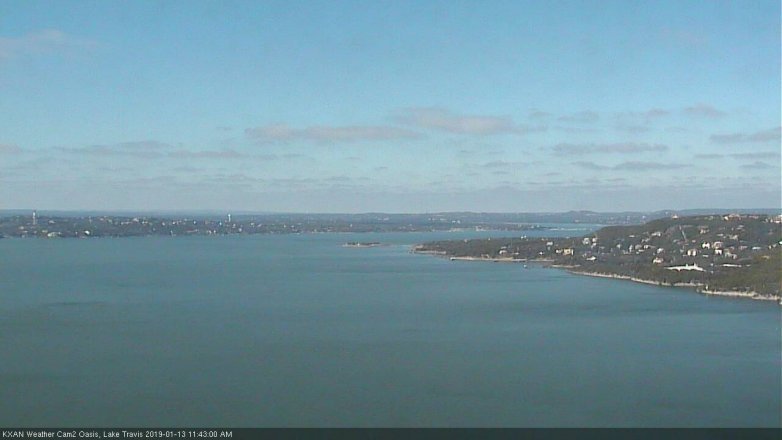 Lake Travis webcam, January 13, 2019 10:45 AM CT