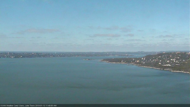 Lake Travis webcam, January 13, 2019 10:50 AM CT