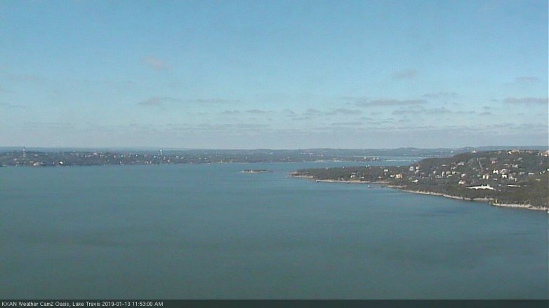 Lake Travis webcam, January 13, 2019 10:55 AM CT