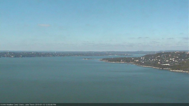 Lake Travis webcam, January 13, 2019 11:05 AM CT