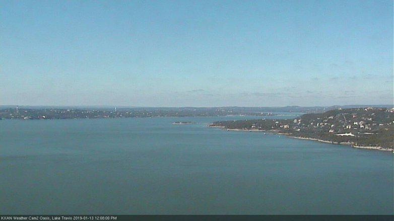 Lake Travis webcam, January 13, 2019 11:10 AM CT