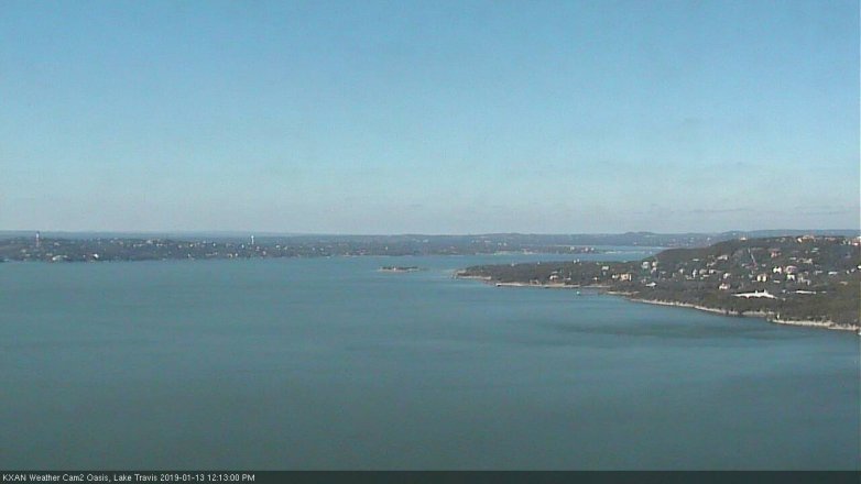 Lake Travis webcam, January 13, 2019 11:15 AM CT