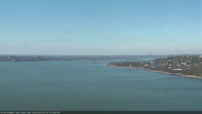 Lake Travis webcam, January 13, 2019 11:20 AM CT
