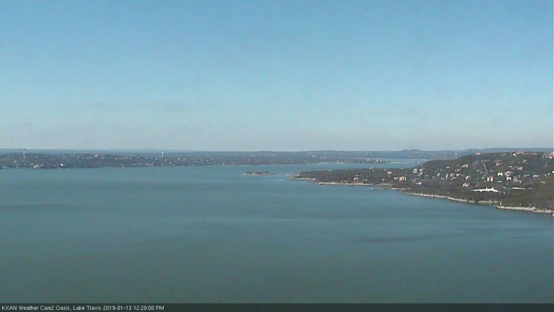 Lake Travis webcam, January 13, 2019 11:30 AM CT