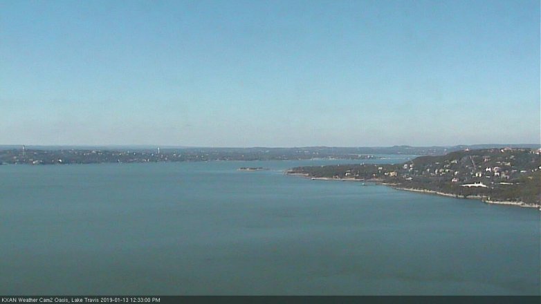 Lake Travis webcam, January 13, 2019 11:35 AM CT