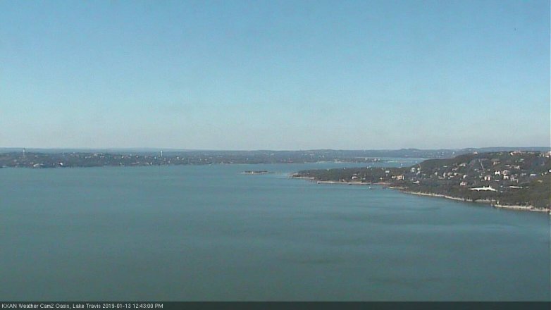 Lake Travis webcam, January 13, 2019 11:45 AM CT