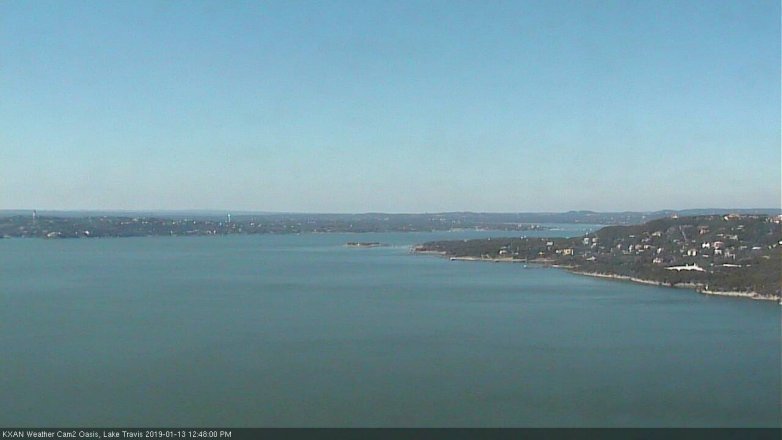 Lake Travis webcam, January 13, 2019 11:50 AM CT