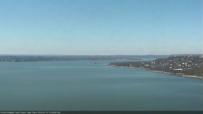 Lake Travis webcam, January 13, 2019 12:00 PM CT