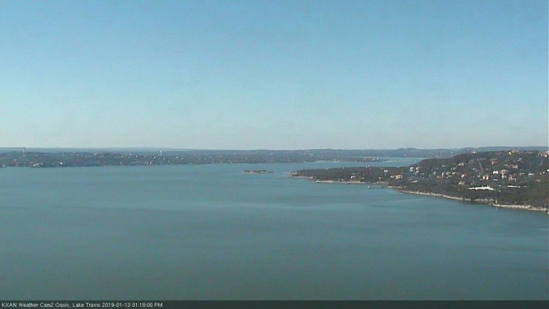 Lake Travis webcam, January 13, 2019 12:20 PM CT