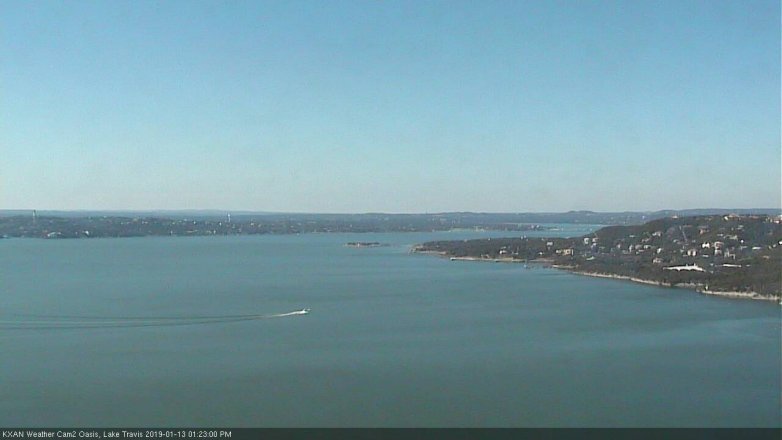 Lake Travis webcam, January 13, 2019 12:25 PM CT