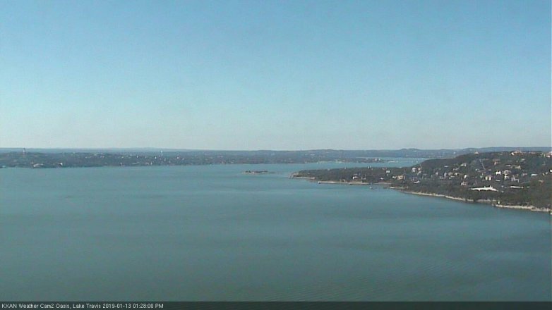 Lake Travis webcam, January 13, 2019 12:30 PM CT
