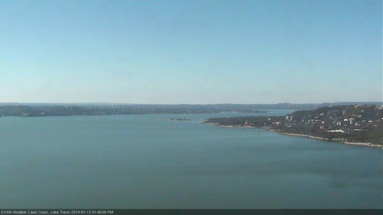 Lake Travis webcam, January 13, 2019 12:50 PM CT