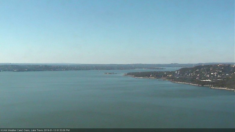 Lake Travis webcam, January 13, 2019 12:55 PM CT