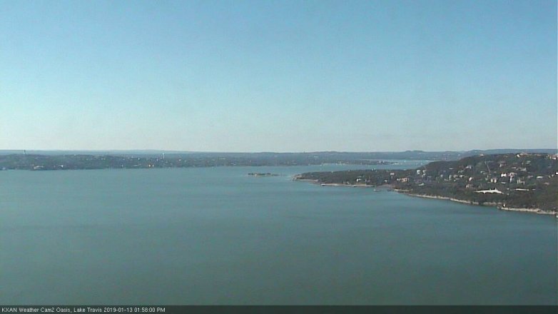Lake Travis webcam, January 13, 2019 1:00 PM CT