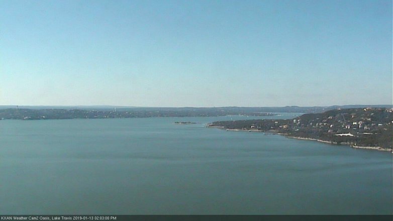 Lake Travis webcam, January 13, 2019 1:05 PM CT