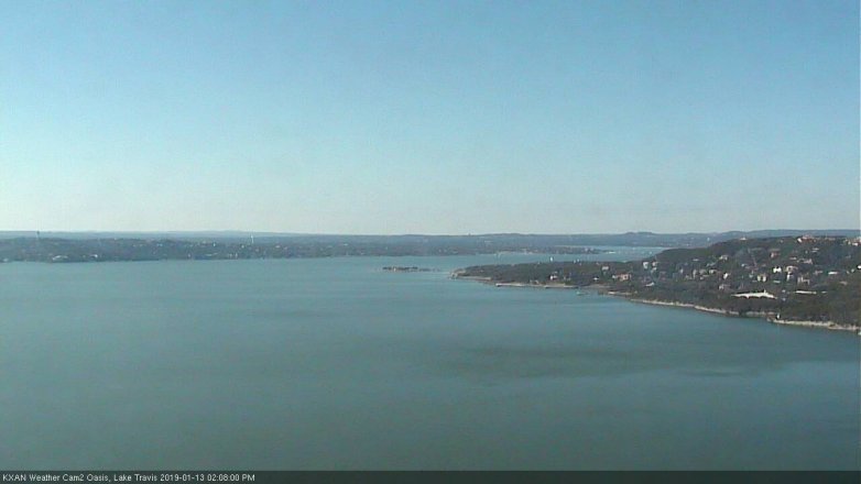 Lake Travis webcam, January 13, 2019 1:10 PM CT