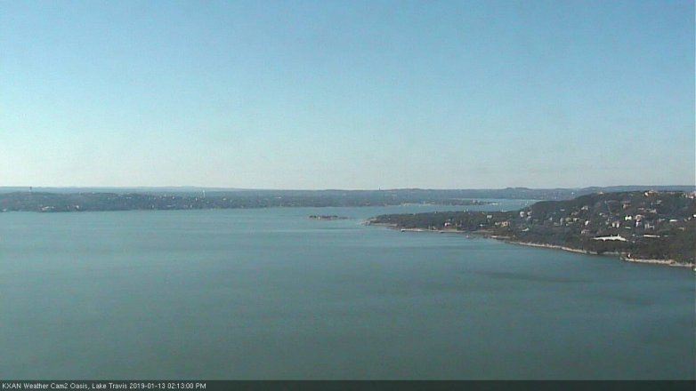 Lake Travis webcam, January 13, 2019 1:15 PM CT