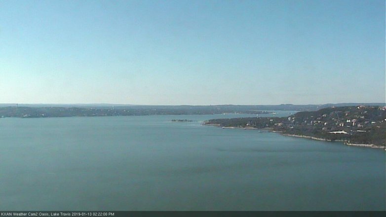Lake Travis webcam, January 13, 2019 1:25 PM CT