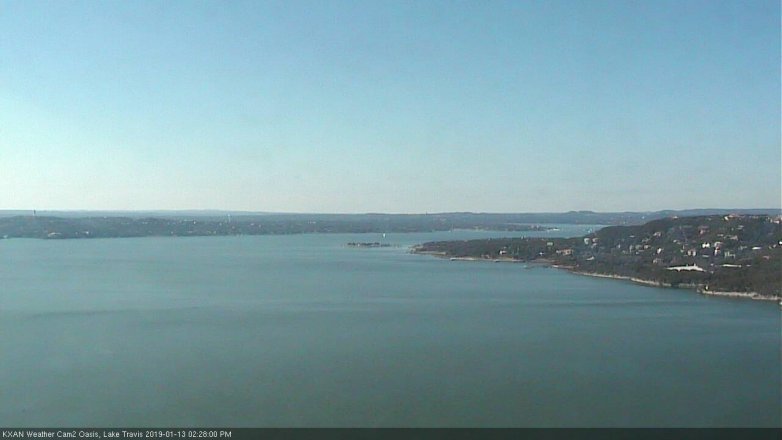 Lake Travis webcam, January 13, 2019 1:30 PM CT