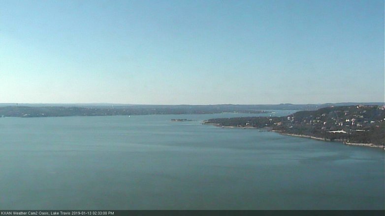Lake Travis webcam, January 13, 2019 1:35 PM CT