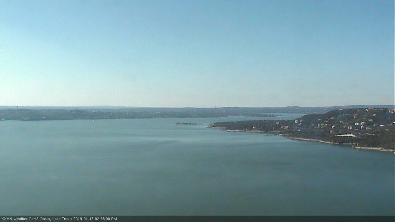 Lake Travis webcam, January 13, 2019 1:40 PM CT
