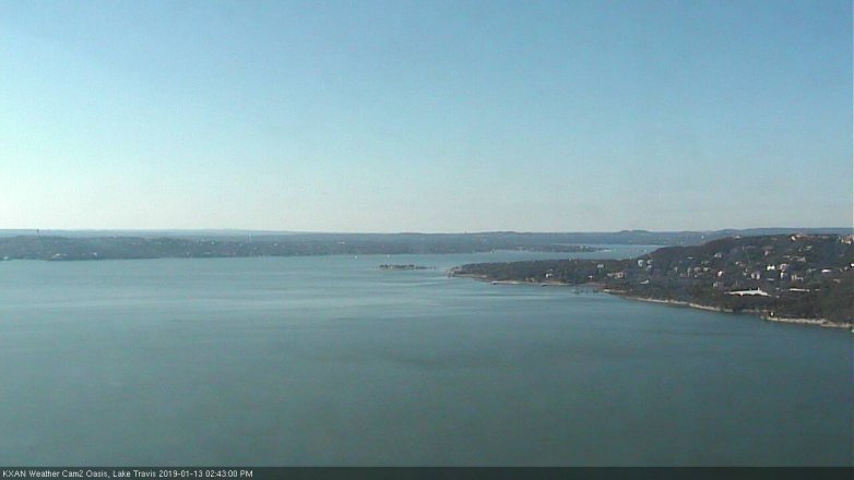 Lake Travis webcam, January 13, 2019 1:45 PM CT