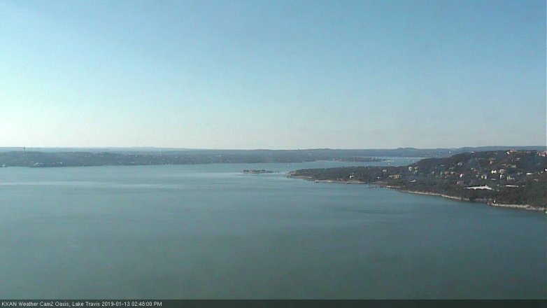 Lake Travis webcam, January 13, 2019 1:50 PM CT