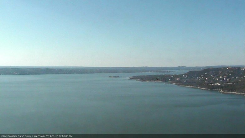 Lake Travis webcam, January 13, 2019 1:55 PM CT