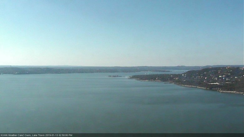 Lake Travis webcam, January 13, 2019 2:00 PM CT