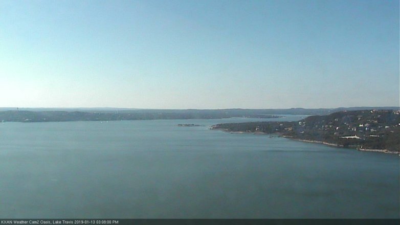 Lake Travis webcam, January 13, 2019 2:10 PM CT
