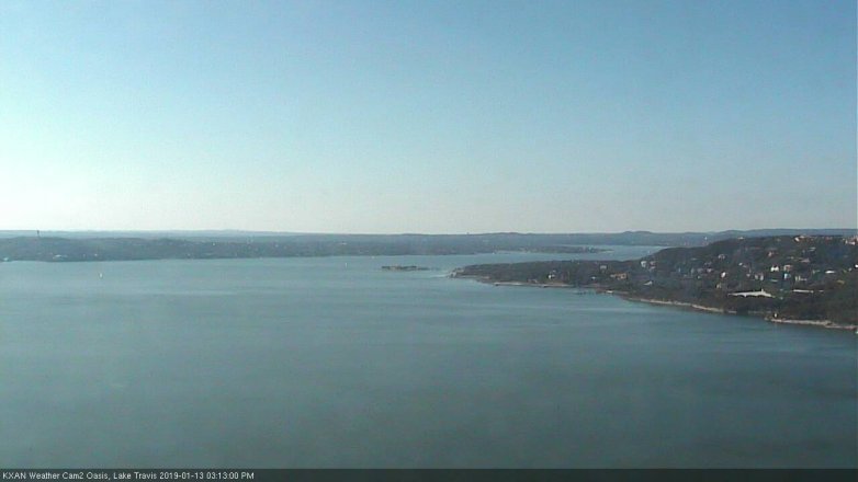 Lake Travis webcam, January 13, 2019 2:15 PM CT