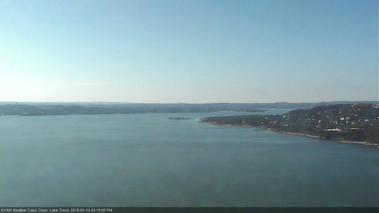 Lake Travis webcam, January 13, 2019 2:20 PM CT