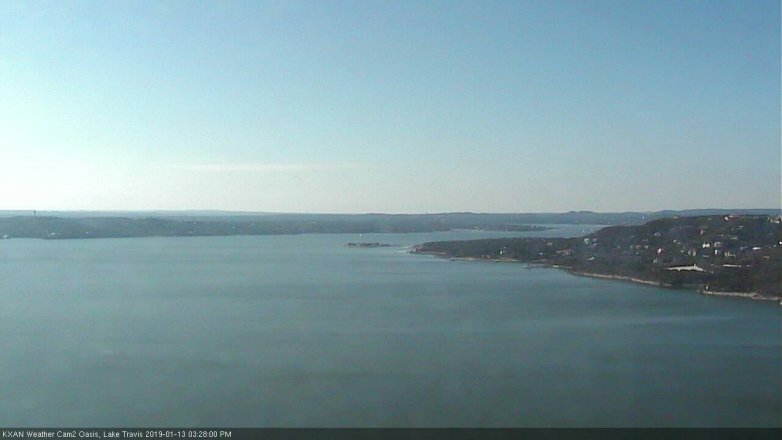 Lake Travis webcam, January 13, 2019 2:30 PM CT