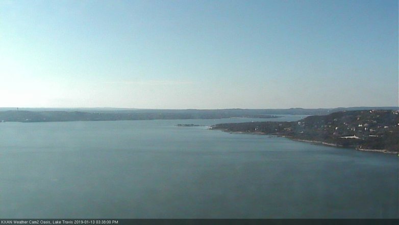 Lake Travis webcam, January 13, 2019 2:40 PM CT